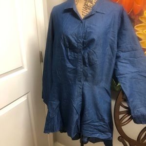 Plus size denim shirt